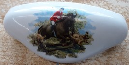 Ceramic Cabinet Drawer Pull Horse Foxhunt scene #1 - £6.61 GBP