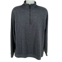 Vineyard Vines Midtown 1/4 Zip Sweater Size L Denim Blue Long Sleeve Str... - $33.22