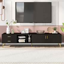 Modern TV Stand with 5 Champagne legs - Durable, stylish, spacious, versatile st - $149.99