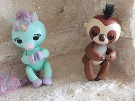 Fingerlings Baby Unicorn GIGI and Sloth Kingsley Interactive/toy BOTH WORK - $19.34