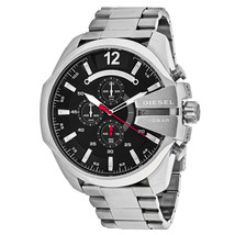 Diesel Men&#39;s Mega chief  Black Dial Watch - DZ4308 - £139.33 GBP