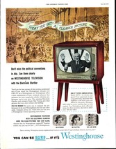1952 Westinghouse TV Television Ad Convention Hall Chicago Abraham Linco... - $22.24