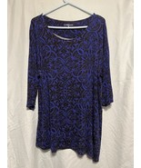 Croft And Barrow Women’s Top Blue And Black 2X - $20.84 CAD