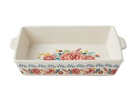 Pioneer Woman ~ KEEPSAKE FLORAL ~ Rectangular ~ Stoneware ~ Baking Pan - £23.71 GBP