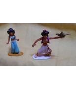 Lot: Disney Princess Jasmine &amp; Aladdin PVC Figures Cake Topper + 3 VHS M... - £14.92 GBP