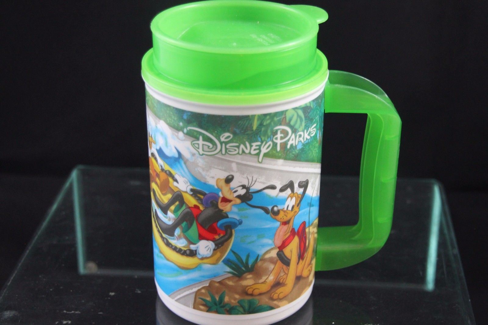 Disney Parks Rapid Fill Cup Travel Mug Mickey Minnie Goofy Pluto Donald Water - £14.66 GBP