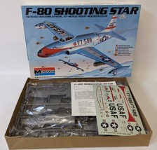 Vintage 1983 MONOGRAM &#39;F-80 Shooting Star&#39; 1:48 Jet Airplane Model Kit, ... - $35.00