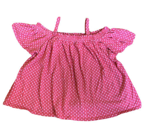 Gymboree Girls Top Elastic Off The Shoulder With Straps Baby Doll Size L 10-12 - $6.72