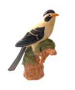 Vintage Bird Figurine Porcelain Goldfinch Handpainted Large 9&quot; Signed By... - £34.90 GBP