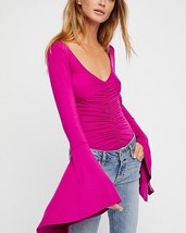 Free People Womens Top What A Babe Slim Purple Size Xs OB675828 - £38.57 GBP