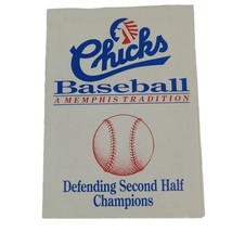 Rare Memphis Chicks Minor League Baseball Pocket Schedule 89 Defending Champions - £6.07 GBP