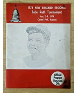 1974 New England Regional Babe Ruth  Baseball Tournament Program Augusta... - $364.34 MXN