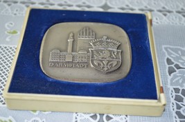 Unique Darmstadt medallion w Dragon shield &amp; City Hall - £15.92 GBP