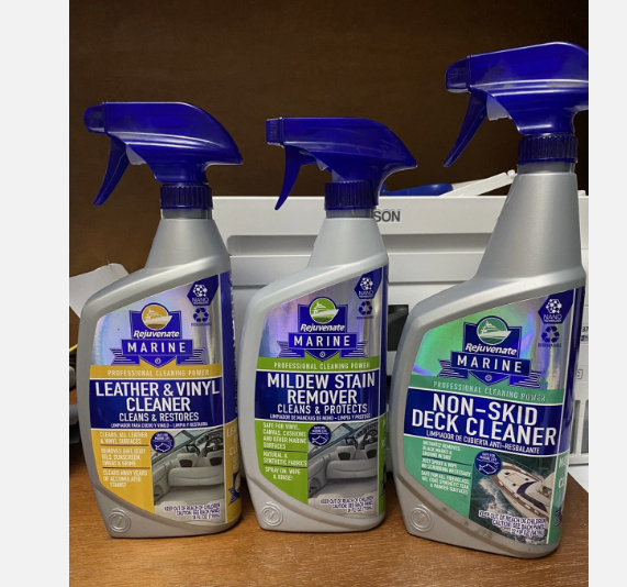 3 PACK Rejuvenate Marine Mildew Stain Remover, Leather &amp; non skid Deck C... - $49.47