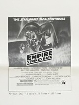 Star Wars The Empire Strikes Back Original Media Press Movie Poster 8.5x11.5 - £34.04 GBP