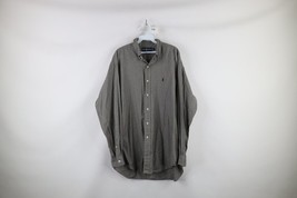 Vintage 90s Ralph Lauren Mens Large Blake Houndstooth Collared Button Shirt - $39.55
