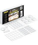 Self Adhesive Cabinet Door Bumpers 104 pcs Sticky Silicone Clear Mix Rub... - $25.10