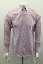 AL Kaching Dubai Men&#39;s Custom Fit 100% Cotton Red Check Patern Dress Shirt - $13.85