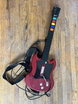 PlayStation Guitar Hero RedOctane Red Gibson Guitar PS2 Model PSLGH Wired - $43.35