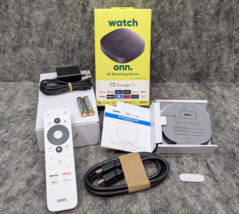 NEW ONN Google TV 4K HD Streaming Box Voice Control Google Assistant 110... - $18.99