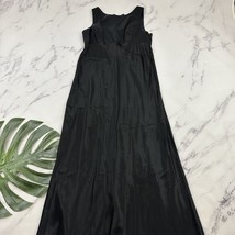 R Wear Womens Vintage Y2k Satin Maxi Dress Gown Size 13 Black Bow Trim S... - $43.55