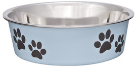 Loving Pets Light Blue Stainless Steel Dish With Rubber Base 6 count (6 ... - £33.61 GBP