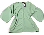 Taglie Forti 16 Manica Kimono Camicetta Menta Salvia Luce Verde Nuovo - $11.82