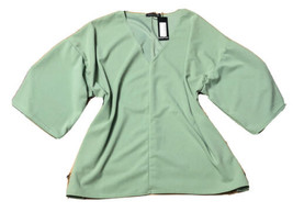 Taglie Forti 16 Manica Kimono Camicetta Menta Salvia Luce Verde Nuovo - £9.43 GBP