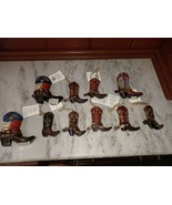 2011 Hobby Lobby Fashion Christmas Ornaments Cowboy Boots Lot of 10 - €54,99 EUR