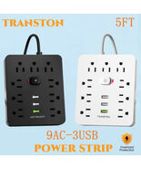 Power Strip Surge Protector 9 AC Outlets 3 USB Ports 5FT Extension Cord - $37.70 CAD+