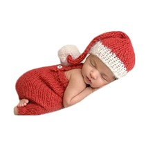 Newborn Monthly Baby Photo Props Christmas Hat Pants For Boy Girls Photo... - $29.99