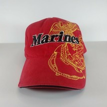 U.S. Marines Red Hat Black Letters over Gold Logo Rothco Strap Back Adjustable - £9.53 GBP
