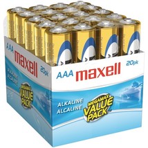 Maxell Alkaline Batteries (AAA; 20 Pk; Brick) Value Pack ! - £28.00 GBP