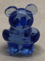 Vintage Blue Clear Art Glass Bear Koala Panda Mouse Figurine Hand Blown ... - $131.93 MXN