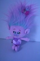 DreamWorks Trolls Satin Troll Twin Hug &#39;N Plush Stuffed Doll Toy 2016 11&quot; Hasbro - £19.87 GBP