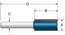 Bosch 85252Mc 1/2 In. X 2-1/2 In. Double-Flute Straight Router Bit With ... - $39.97