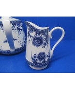 Baum Brothers Formalities Blue Rose Tea Pot  Sugar &amp; Creamer Set - £30.50 GBP