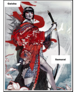 Geisha Samurai Diamond Dot Painting Kit - £21.14 GBP