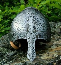 Viking Helmet 18GA SCA LARP Medieval Viking Norman Nasal Helmet Knight R... - £57.31 GBP