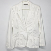 Tommy Bahama Women&#39;s sz (S) 4-6 White Cotton One Button Blazer Jacket 2 ... - £31.34 GBP