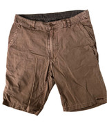 KAVU Mens Shorts Brown Cotton Hiking Casual Khaki Pockets Sz 30 - £12.88 GBP