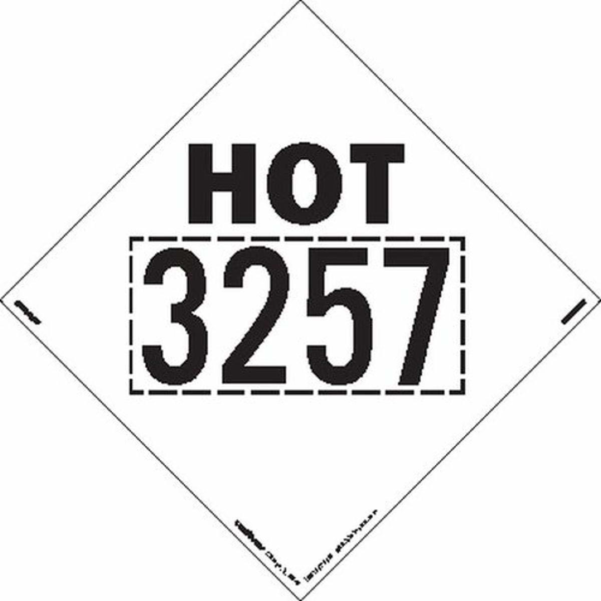 Hot 3257 Marking Placard, Rigid Vinyl, 273 Mm X 273 Mm, Labelmaster Rvho... - $53.93