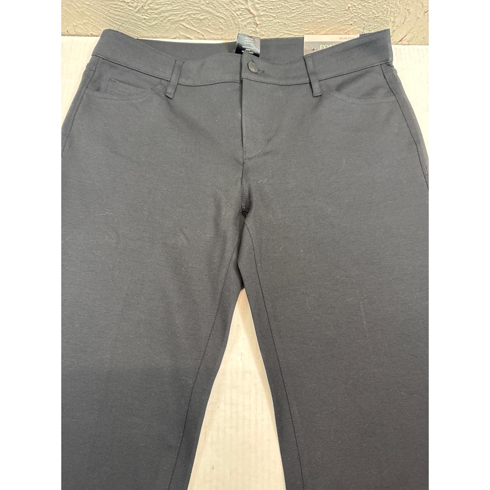ANN TAYLOR Women’s Ponte Skinny Pants Black Preppy Office Petite Size 10P NWT Item image 2