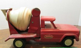 Vintage Tonka Red Cement Mixer Jeep Transporter Carrier Truck Pressed Steel - £43.06 GBP