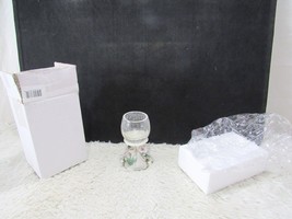 Ceramic and Crackle Glass Rose Votive Candleholder, Decorative, New in Box - $7.95