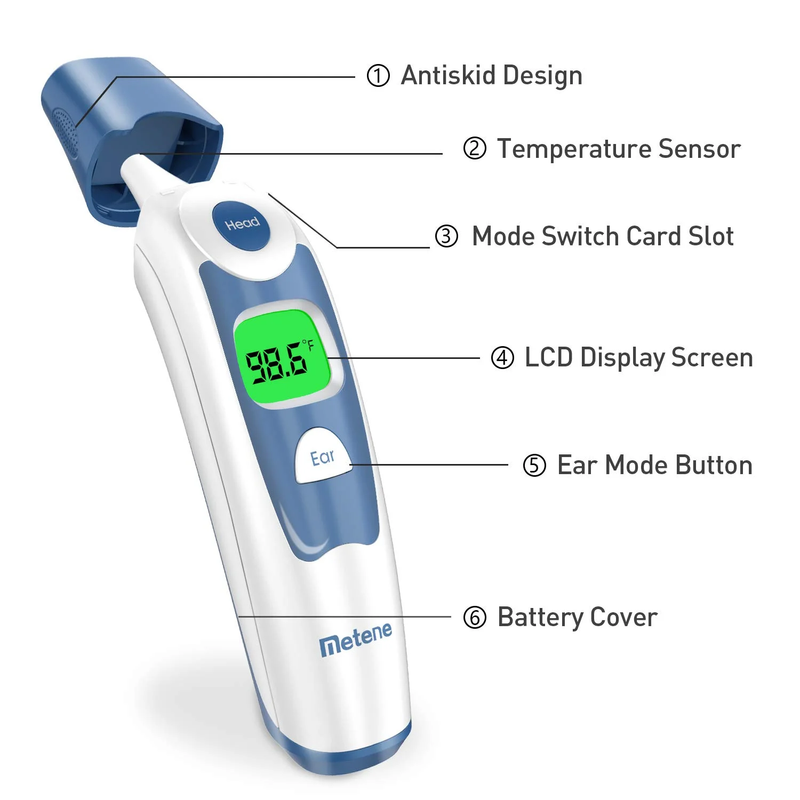 Forehead and Ear Thermometer for Baby, Fast Reading with Fever Alarm & Memories  Item image 2