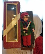  Vintage Animated Christmas  Caroler Doll W  Candle Animated   Working As Is 28" - $19.80