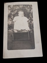 Antique Postcard Cute Baby In Stroller Oh Them Toes AZO Divided Back 1900&#39;s - $132.15 MXN