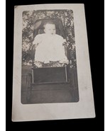 Antique Postcard Cute Baby In Stroller Oh Them Toes AZO Divided Back 1900&#39;s - $131.08 MXN