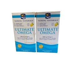 2 Nordic Naturals Ultimate Omega 1280 mg 60 Soft Gels Each Exp 10/2024+ - $32.00